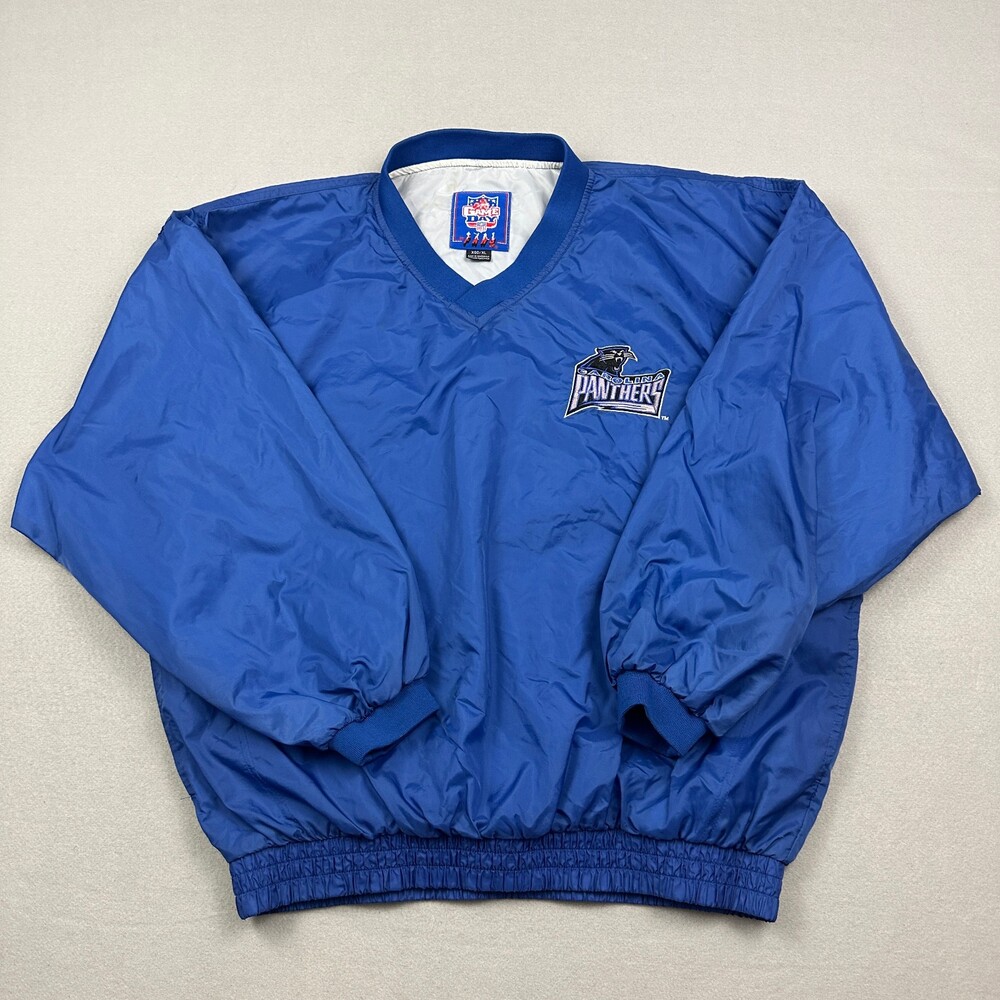Vintage Carolina Panthers Jacket Men Extra Large Blue Game Day NFL Windbreaker X
